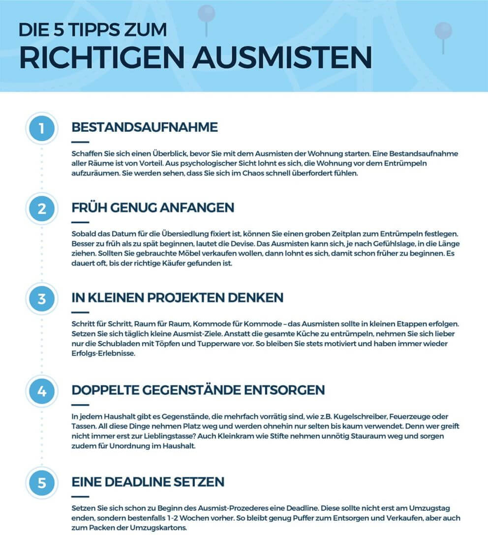 5 Tipps zum Ausmisten vor dem Umzug - alles was Sie wissen müssen um sorglos Umziehen zu können. DasUmzugsteam