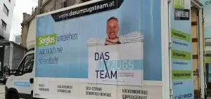 Ein Umzugswagen von der Umzugsfirma Wien DasUmzugsteam
