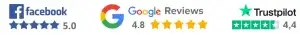 Social Proof - Bewertungen Facebook, Google, Trustpilot